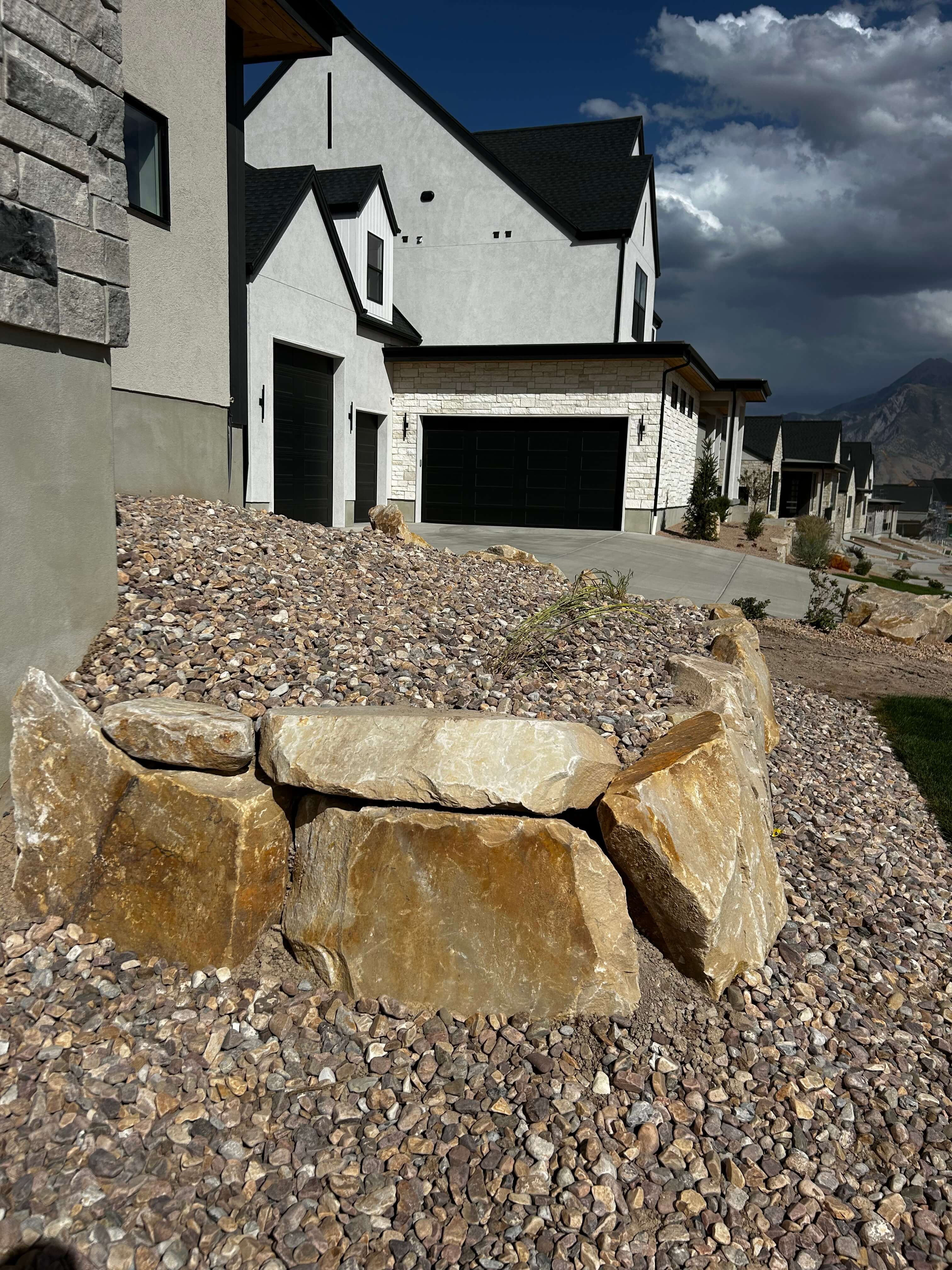 Professional outdoor space enhancement with landscaping and hardscape features